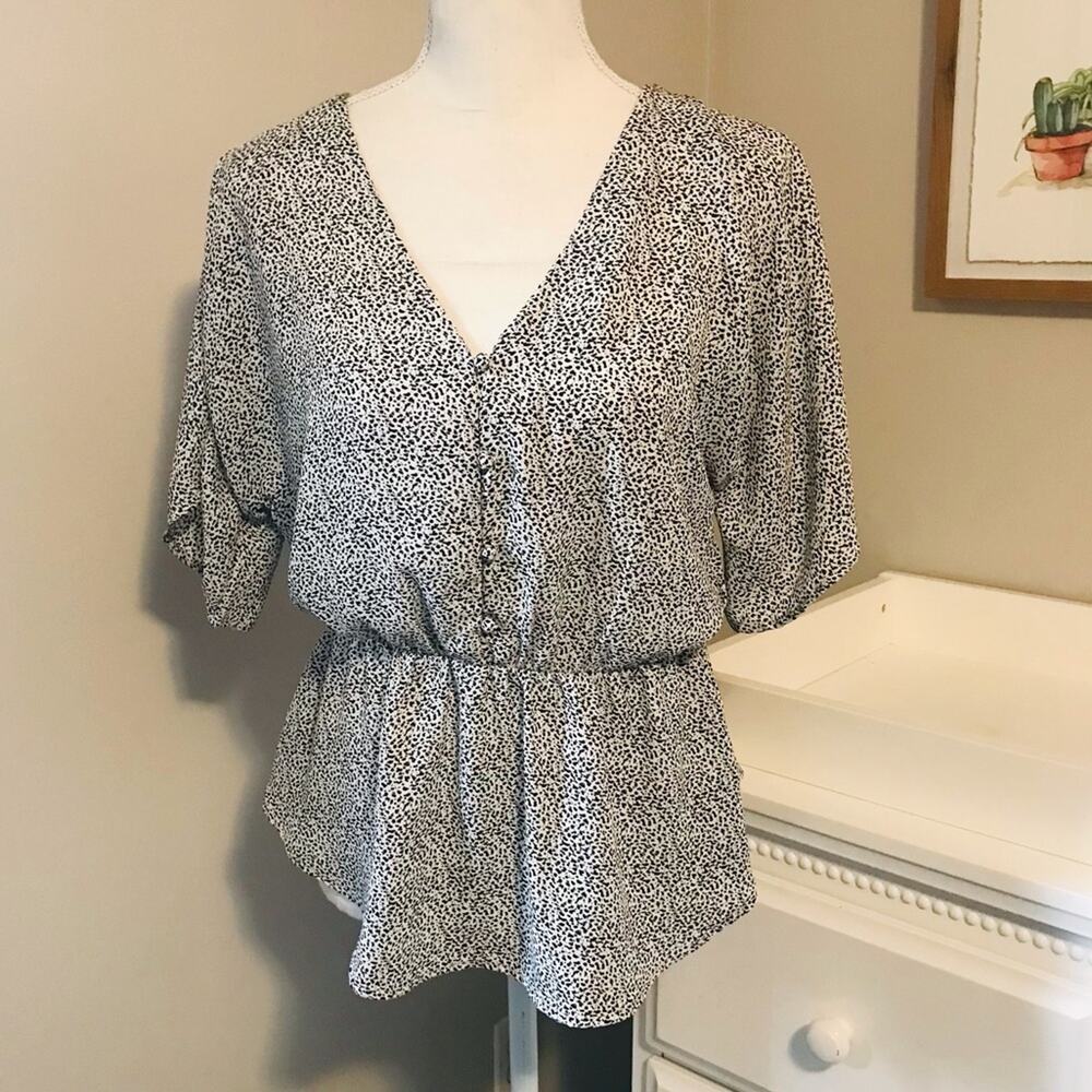Peplum Short Sleeve Blouse